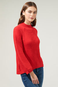 Mariela Mock Neck Chunky Knit Sweater