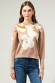 Lillie Cosmo Floral Puff Sleeve Sweater