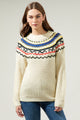 Aurelia Fair Isle Mock Neck Sweater