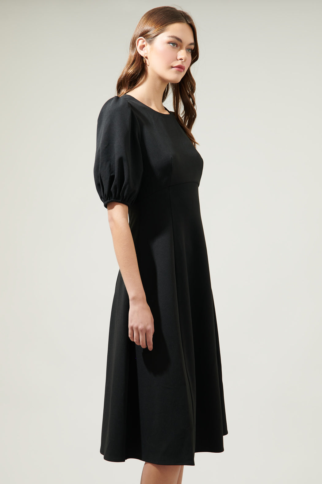 America Puff Sleeve Midi Dress America Puff Sleeve Midi Dress