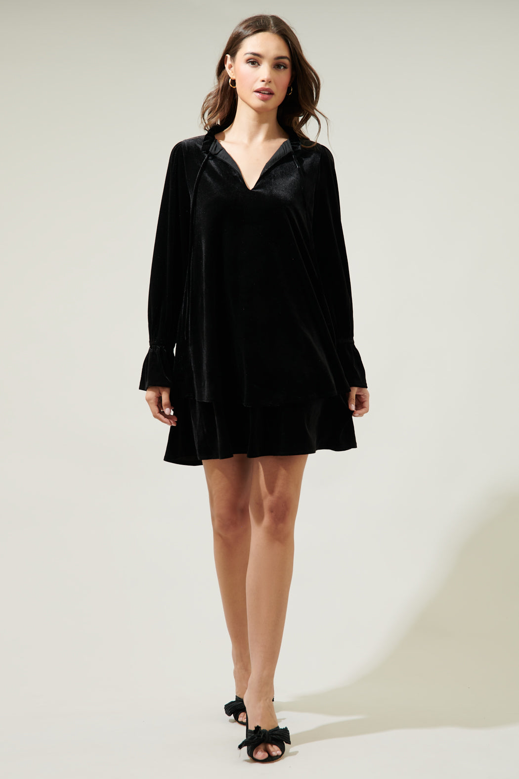 Karyssa Velvet Double Layer Trapeze Dress Sugarlips Karyssa Velvet Double Layer Trapeze Dress Sugarlips