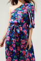 Vivi Berry Meara One Shoulder Satin Maxi Dress