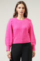 Ashtyn Cable Knit Balloon Sleeve Crop Sweater