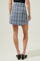 Audrey Tweed Zip Up Mini Skirt