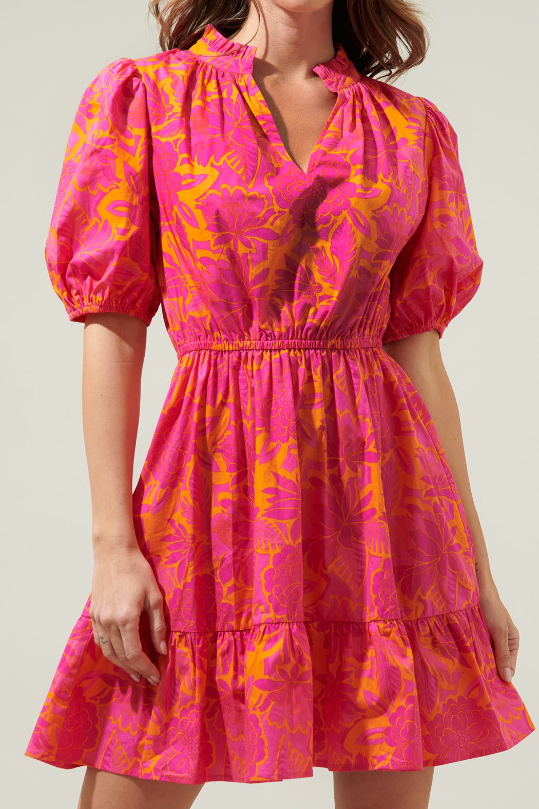 marissa mini dress orange Rachel Gilbert Matteo Two-Tone Draped Off-The-Shoulder Midi Dress, Orange With Pink, Women's, 6, Off-The-Shoulder Dresses