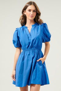 Candice Love Poplin Short Sleeve Mini Dress