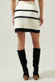 Carie Striped Mini Sweater Skirt