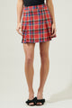 Calera Mini Pleated Plaid Skirt