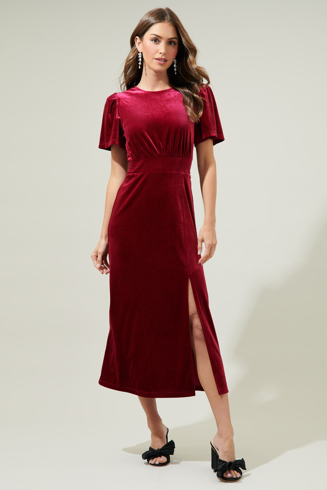 Night Bloom Velvet Midi Dress Sugarlips Night Bloom Velvet Midi Dress Sugarlips