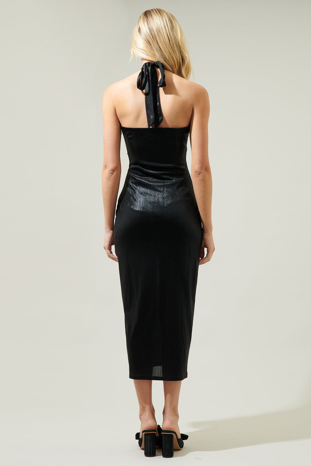 classy halter dresses High Neck Halter Backless Maxi Dress