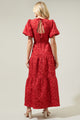 Arielle Jacquard Maxi Tiered Dress