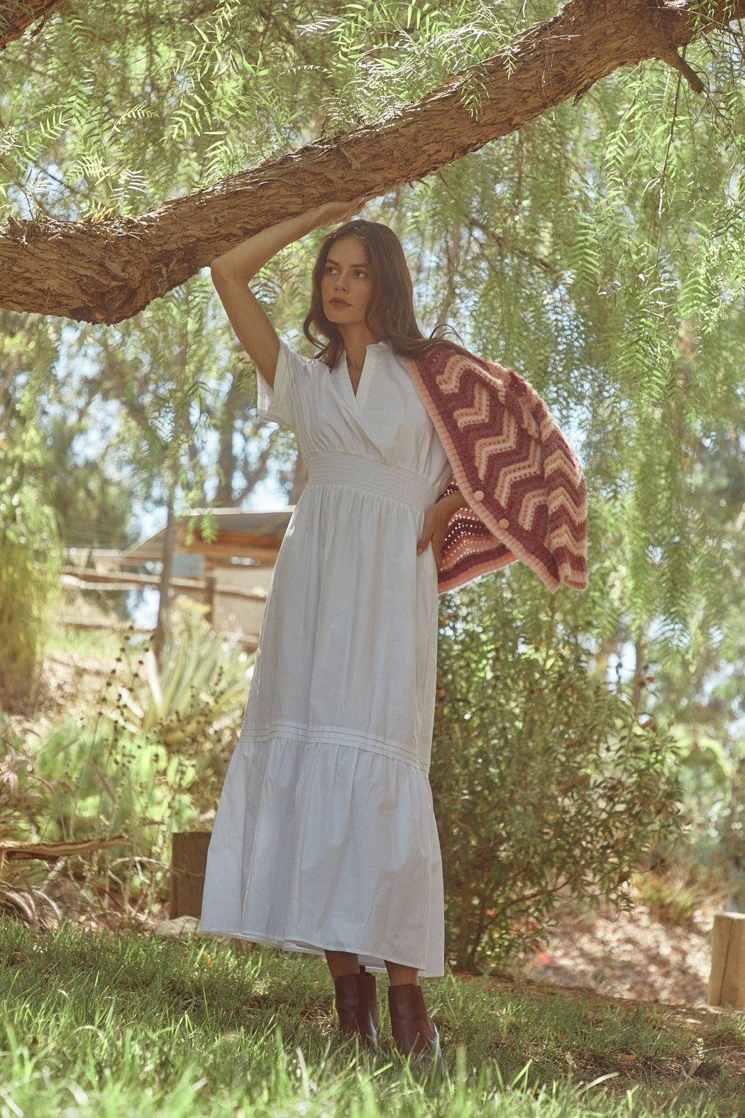 Belraj Poplin Maxi Dress White / M by Sugarlips Belraj Poplin Maxi Dress White / M by Sugarlips