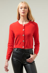 Sylvie Crystal Button Front Cardigan