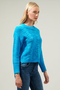 Toranto Pointelle Long Sleeve Sweater