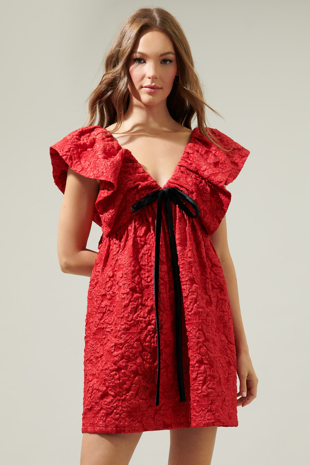 dark red babydoll dress Sweetheart Babydoll Dress