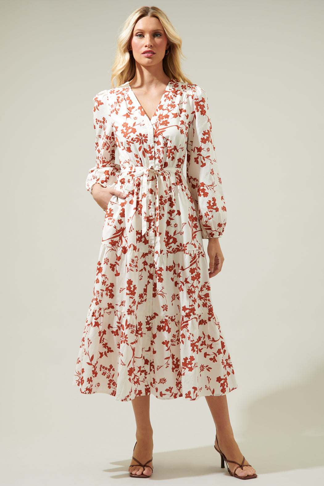 Garnet Floral Midi Dress Sugarlips Garnet Floral Midi Dress Sugarlips
