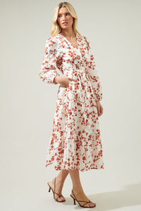 Garnet Floral Midi Dress