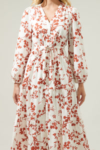Garnet Floral Midi Dress