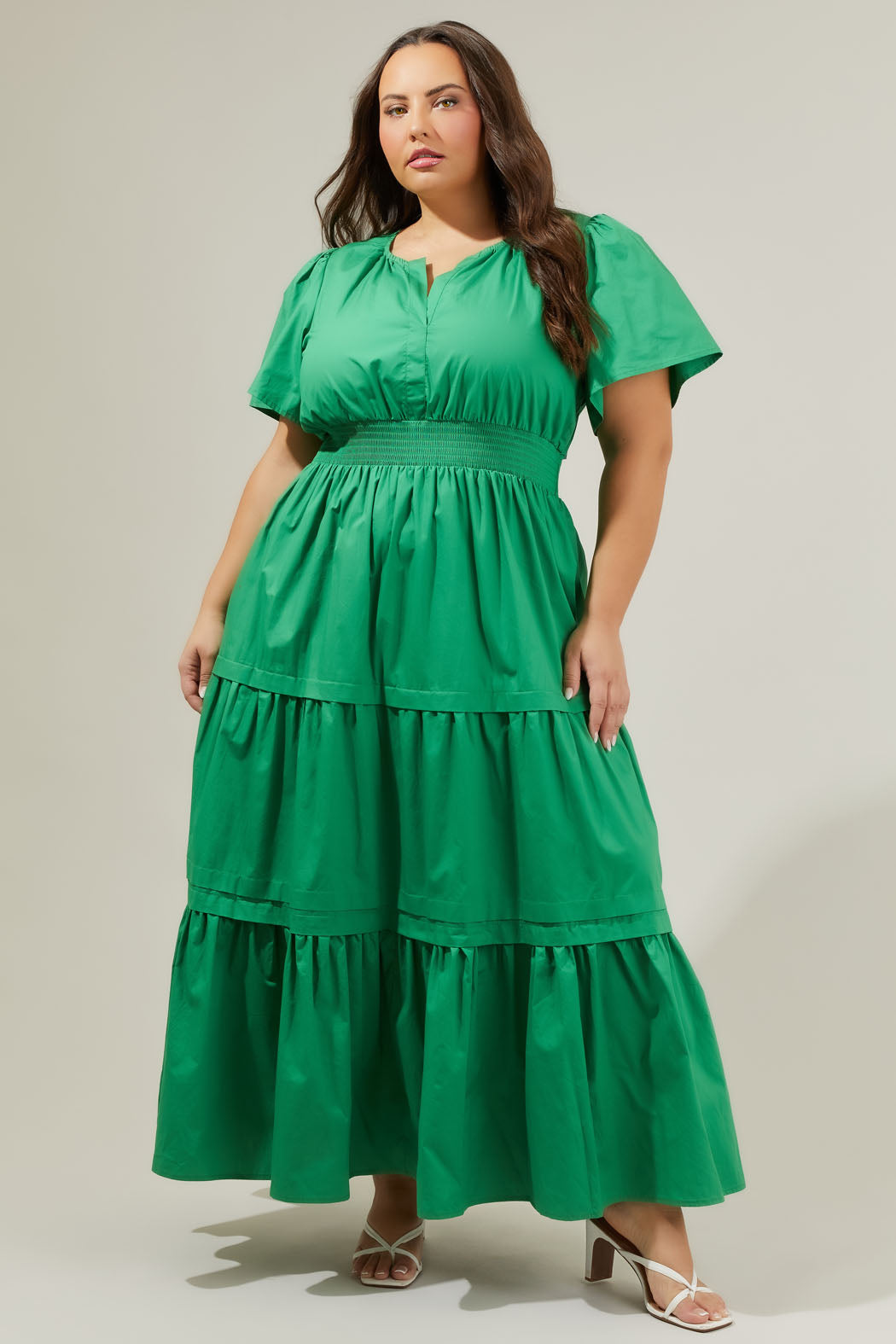 Cider Palmer Poplin Maxi Dress Curve Sugarlips Cider Palmer Poplin Maxi Dress Curve Sugarlips