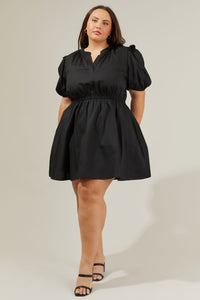 Candice Love Poplin Short Sleeve Mini Dress Curve