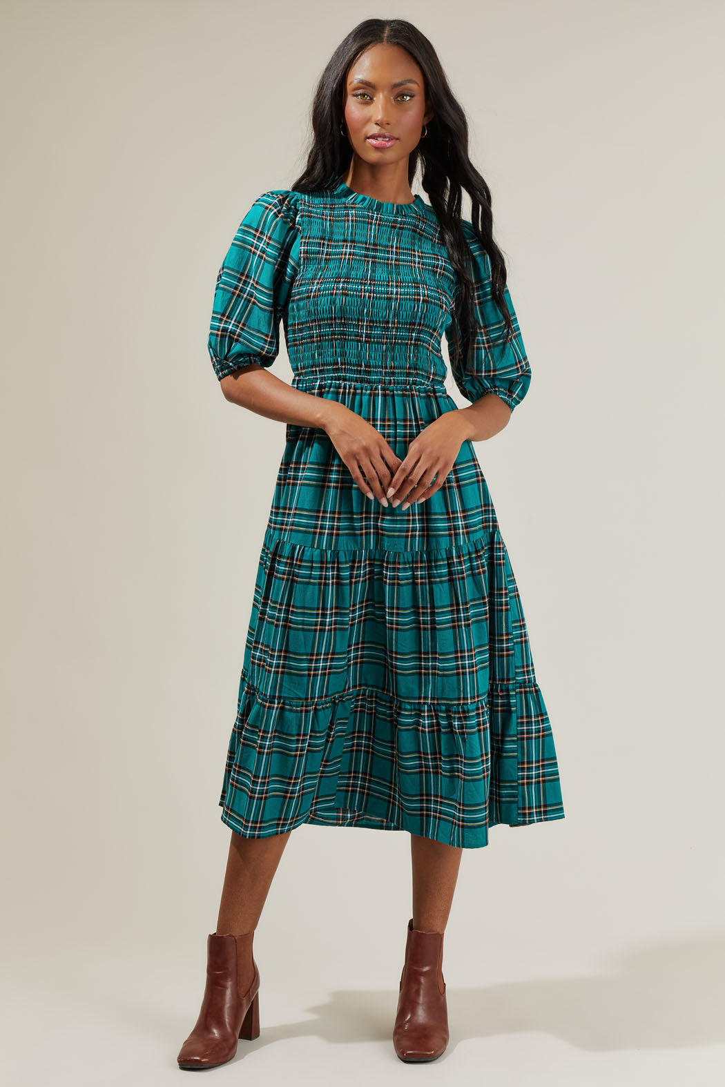 melody smocked midi dress Madewell The Melody Scoopback Smocked Midi Dress