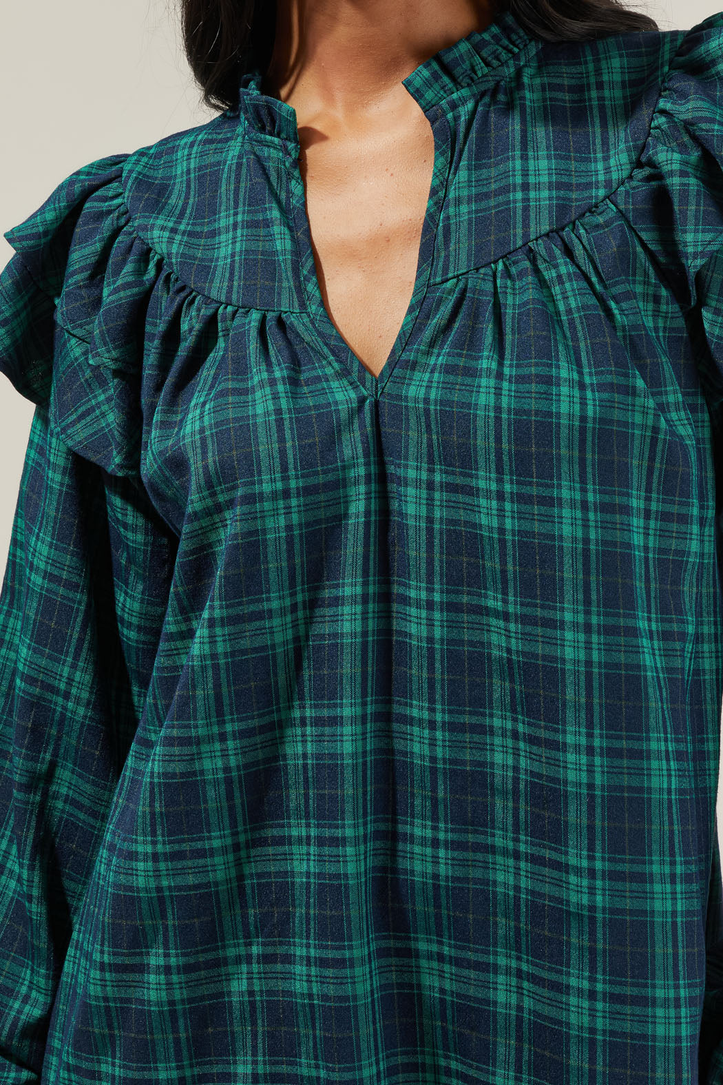 Raquel Plaid Babydoll Mini Dress Sugarlips Raquel Plaid Babydoll Mini Dress Sugarlips