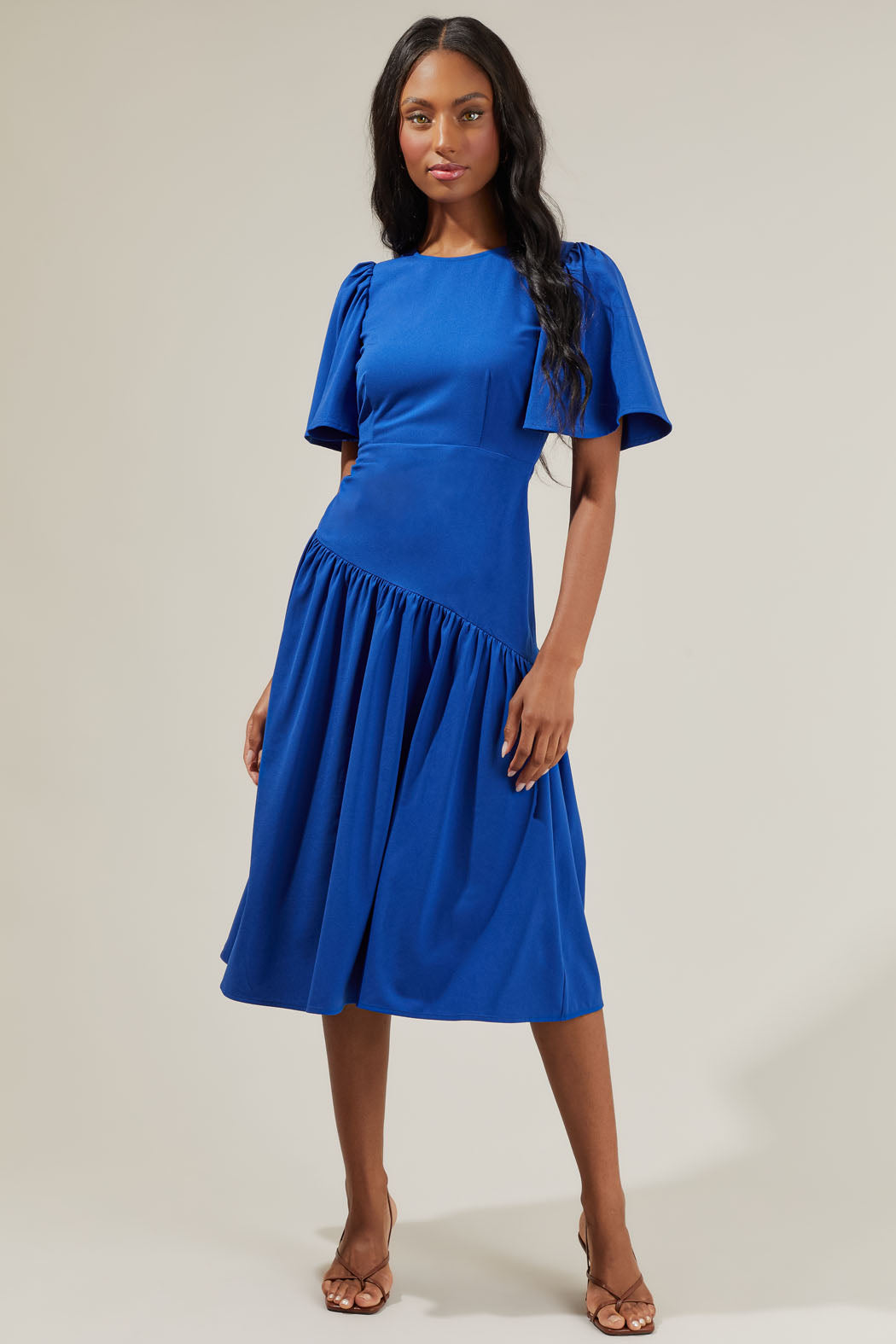 Cinder Bruna Drop Waist Midi Dress Cinder Bruna Drop Waist Midi Dress