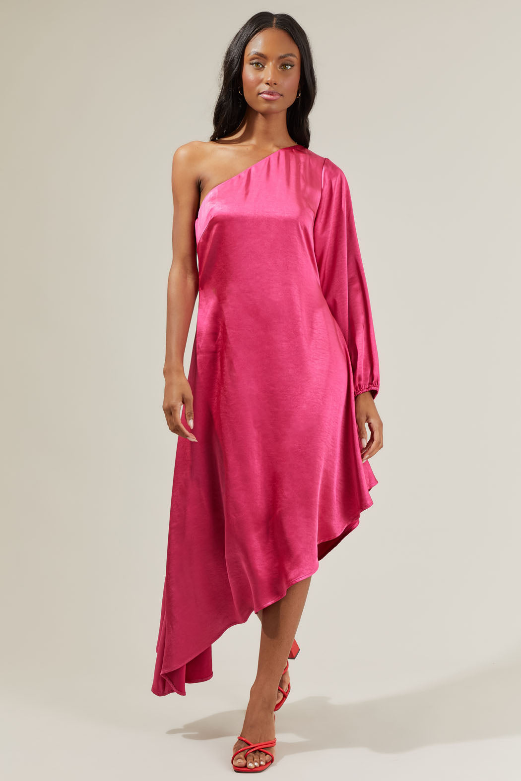 gina silk dress Gina Tricot satin v neck shape maxi dress in khaki green