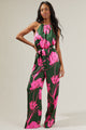 Eartha Floral Lighthearted Trapeze Jumpsuit