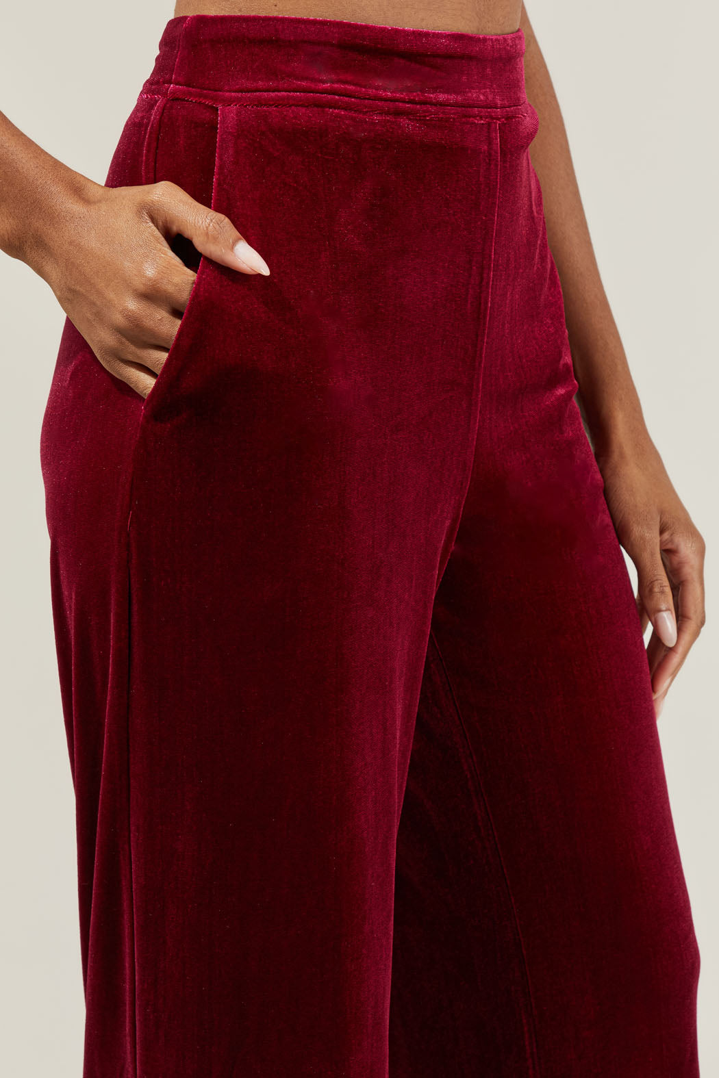LULU-B RED VELOUR PANTS – Cathys Place