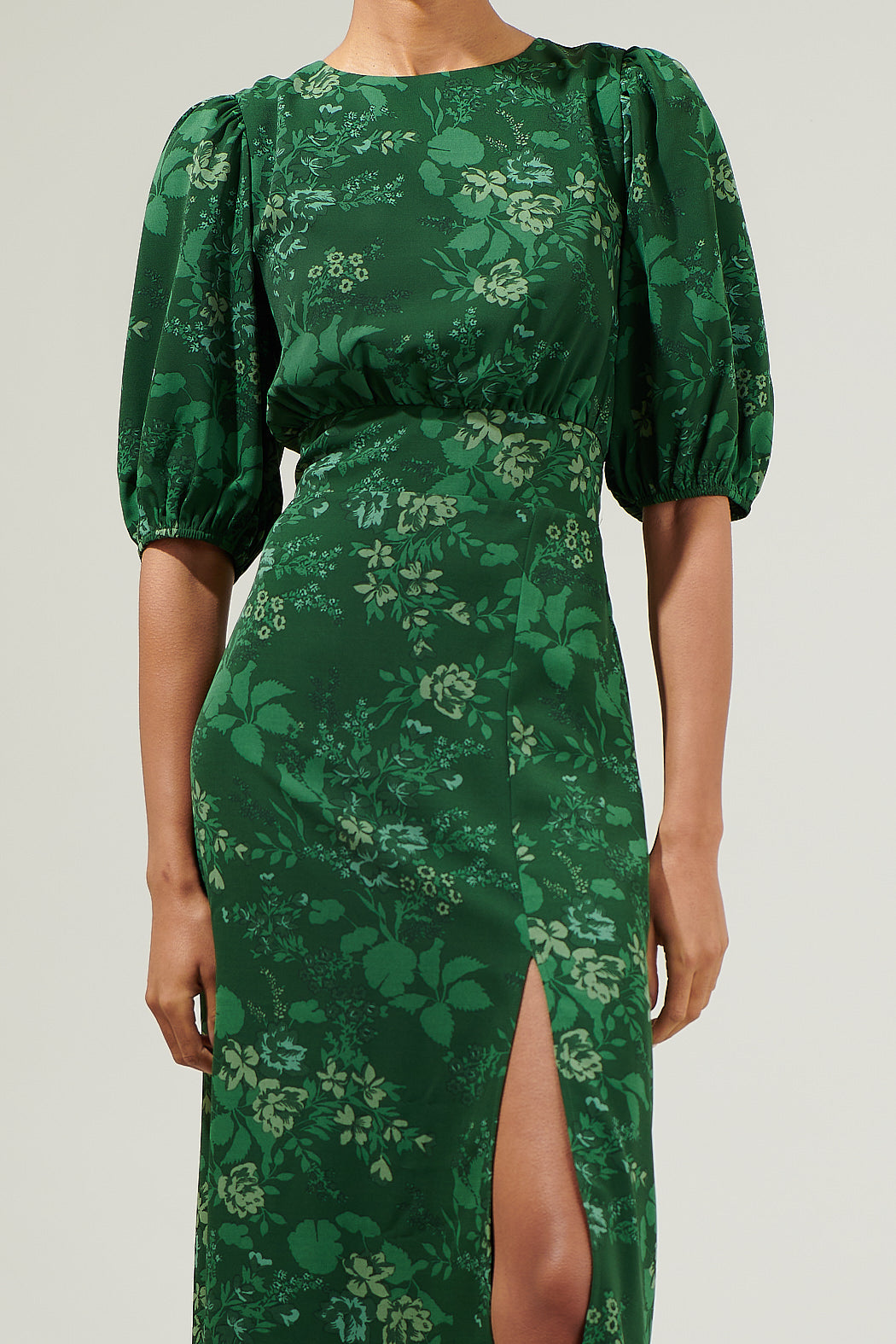 Woodland Floral Smocked Midi Dress Sugarlips Woodland Floral Smocked Midi Dress Sugarlips