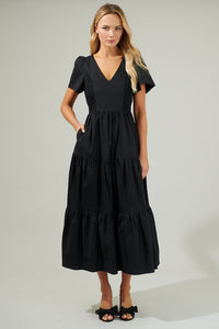 Alexis Poplin Tiered Midi Dress