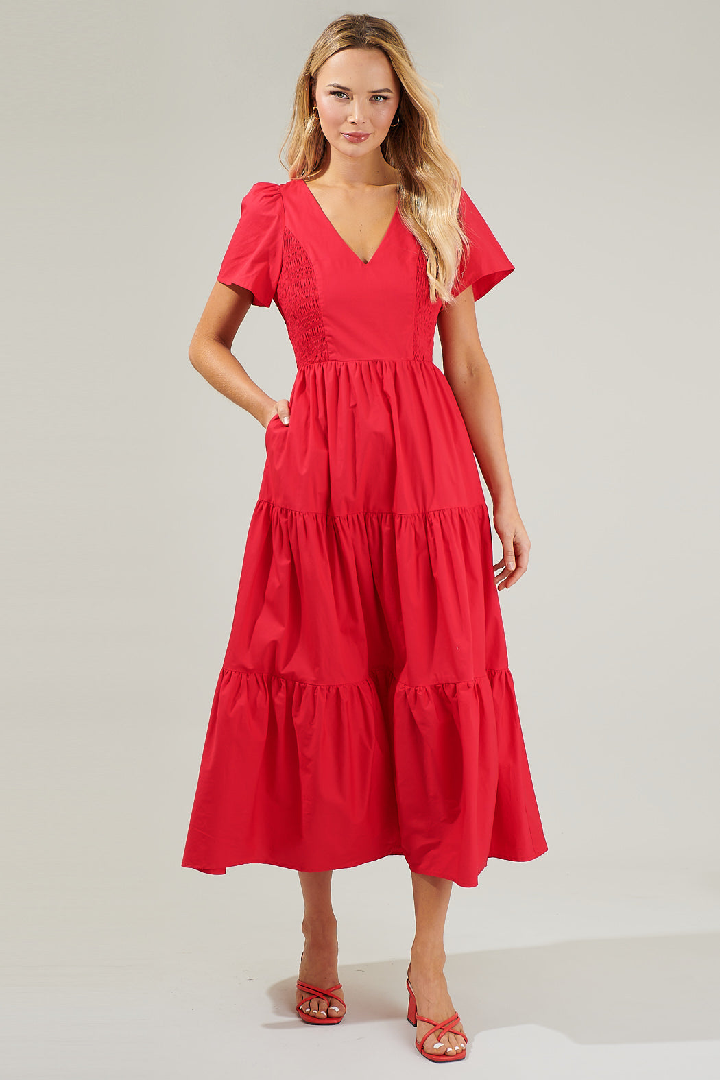 alexis midi dress for spring Alexis Midi Dress, in Rose Gold Luxe Satin, Size: Small | Show Me Your Mumu