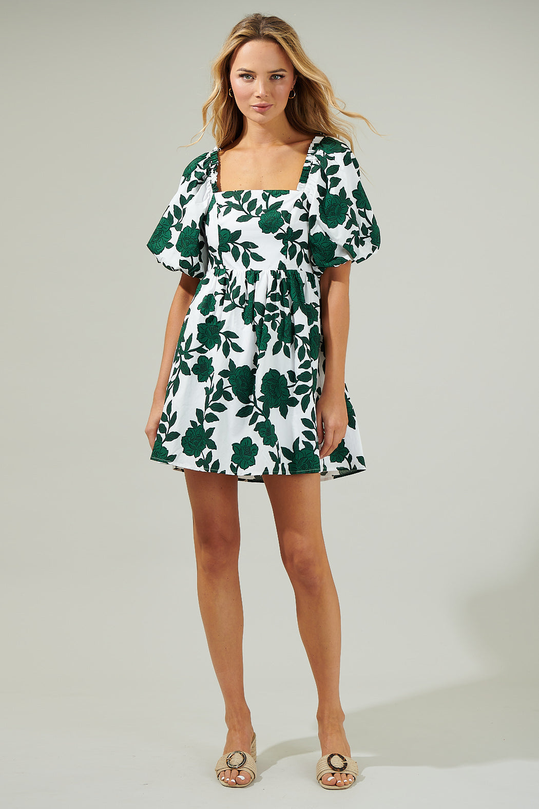 marion mini dress Marion Oversized Puff Sleeve Mini Dress S