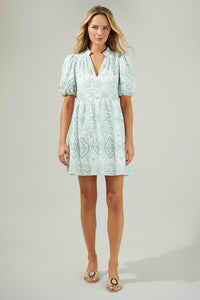 Evelyn Eyelet Jacey Babydoll Mini Dress