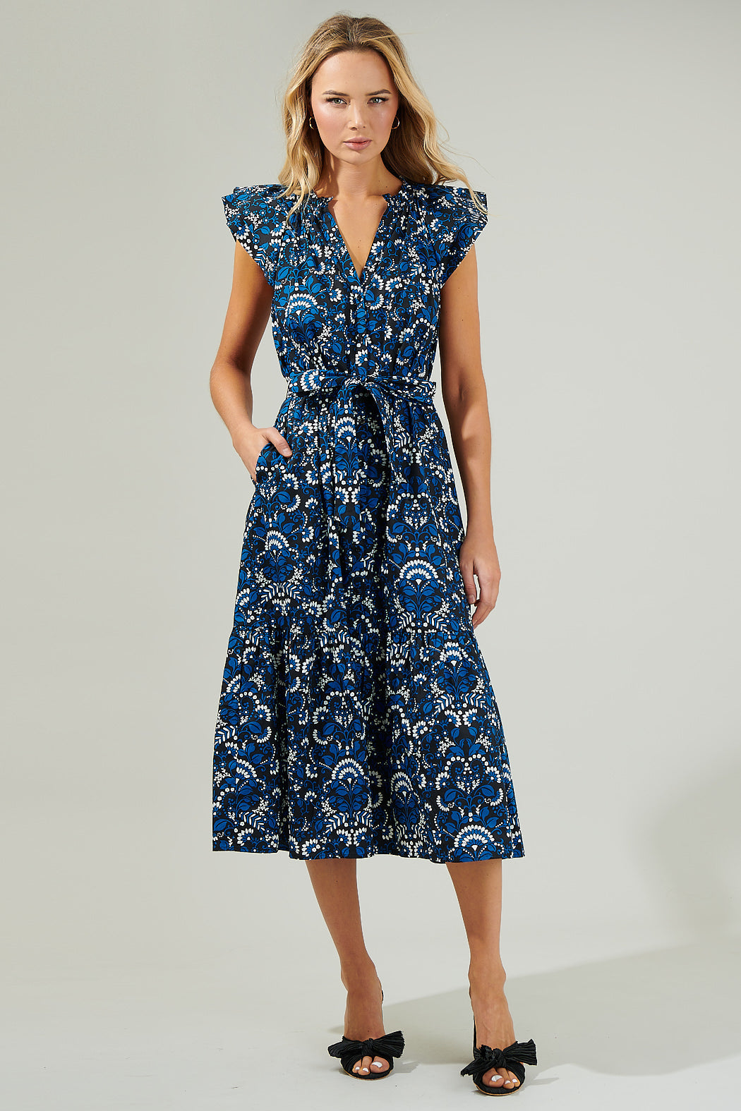 Floral Maxi Chaps Midi Dress Robin Floral Maxi, Deep Blue Dresses The Blue Door Boutique Floral Maxi Chaps Midi Dress Robin Floral Maxi, Deep Blue Dresses The Blue Door Boutique