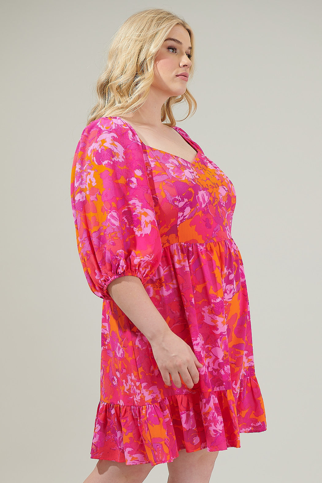 Flirty Floral Evy Sweetheart Mini Dress Curve Sugarlips Flirty Floral Evy Sweetheart Mini Dress Curve Sugarlips