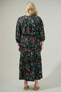 Madeline Groover Floral Midi Dress Curve