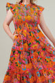 Idalia Floral Smocked Midi Dress Curve