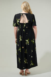 Jenna Floral Midi Dress Curve