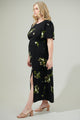Jenna Floral Midi Dress Curve