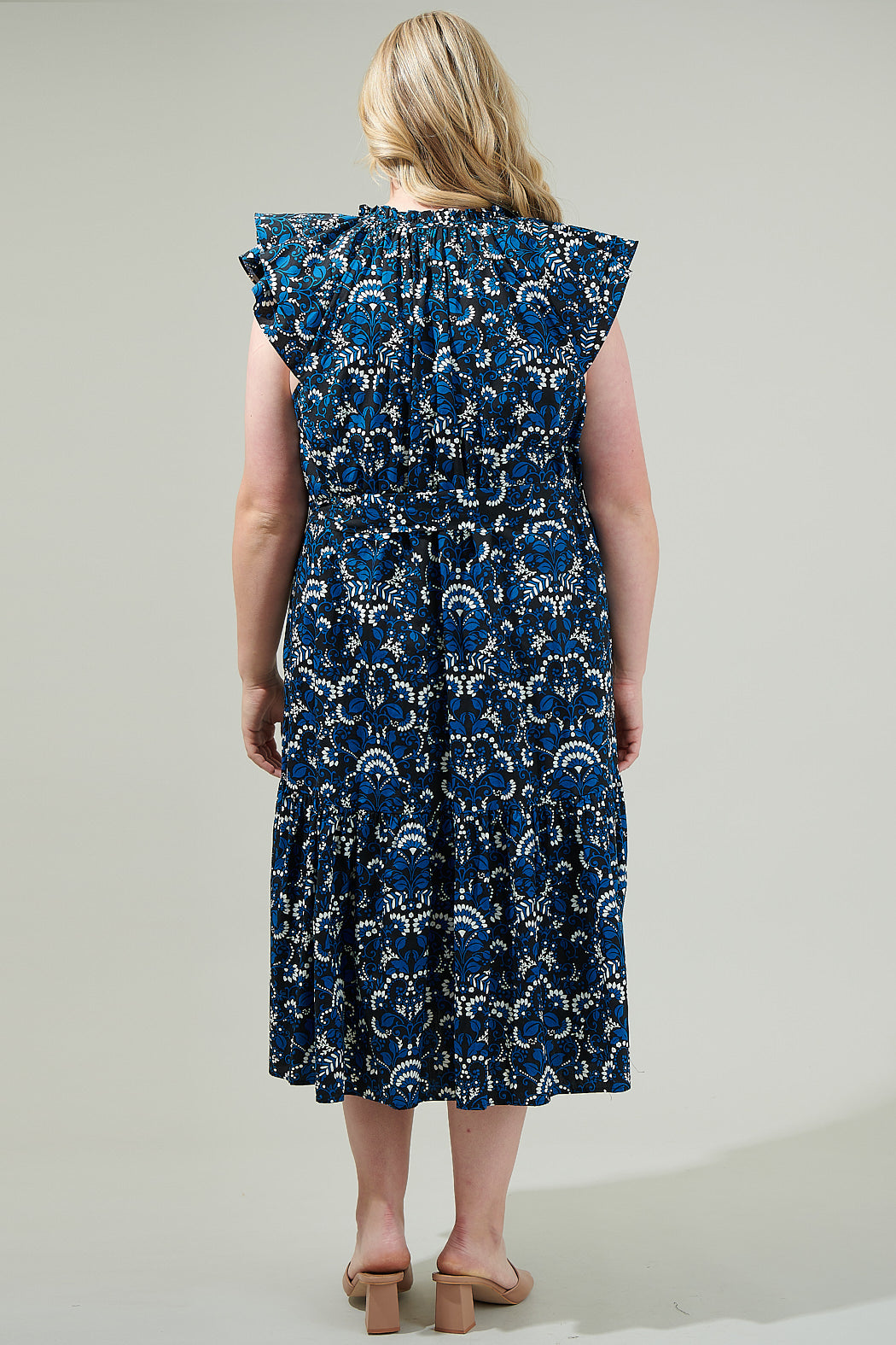 midi dresses tops etta Etta Aspen Floral Midi Dress