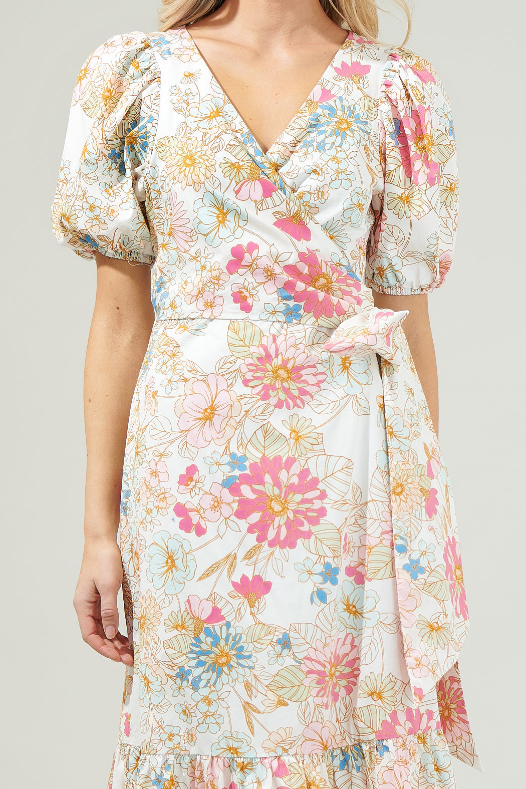 pink lily wrap dress Pink Lily pink polka dot wrap dress