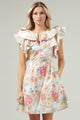 Day Lily Floral Ruffle Mini Dress