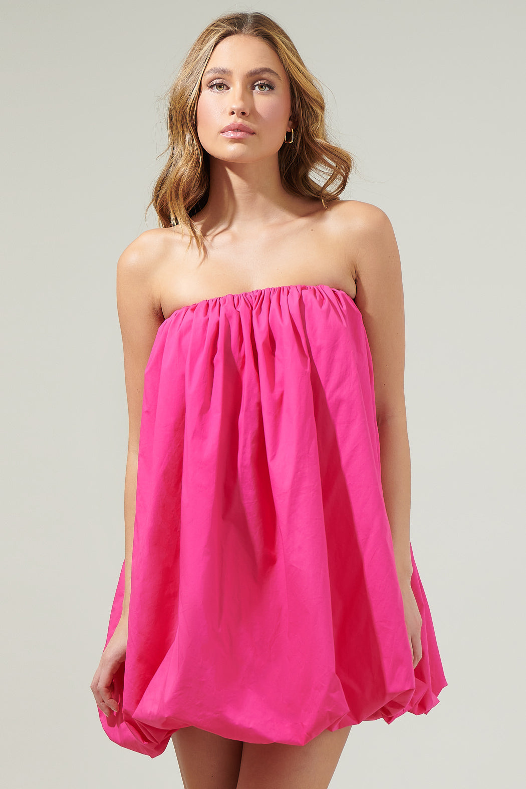 Delphi Strapless Bubble Mini Dress Fuchsia / XL by Sugarlips Delphi Strapless Bubble Mini Dress Fuchsia / XL by Sugarlips