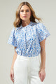 Luray Floral Lily Floral Ruffle Blouse