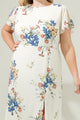 Jacinta Floral Slit Midi Dress Curve