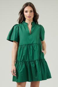 Amelia Tiered Babydoll Short Sleeve Dress