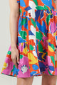 Giza Glare Floral Tiered Mini Dress