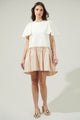 Alda Color Block Babydoll Mini Dress